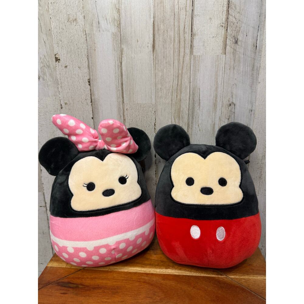 Disney‎ Squishmallows Minnie & Mickey Mouse Plush Set 8" 3+ Years
